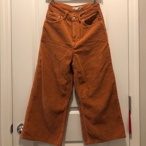 Top shop brown corduroy gauchos